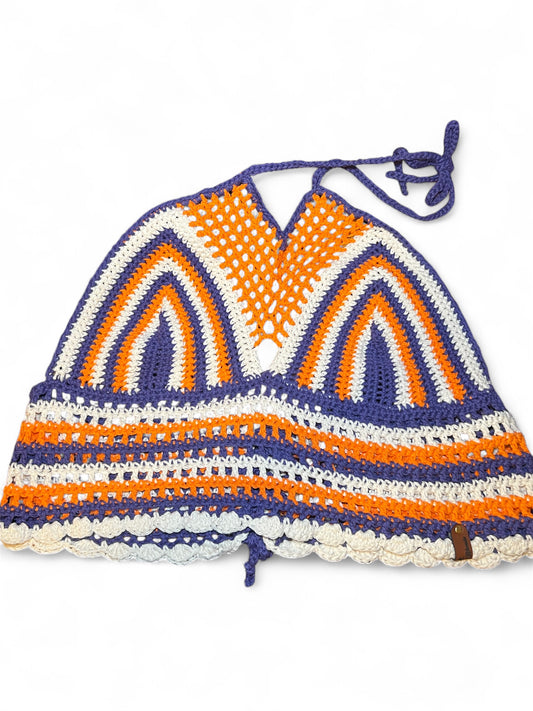 Crocheted Caged Halter Top