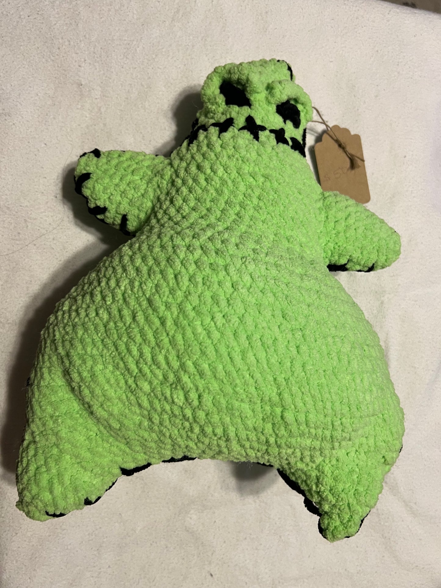 Cheeky Oogie Boogie Crochet Plush – Mint Green & Black (15”)