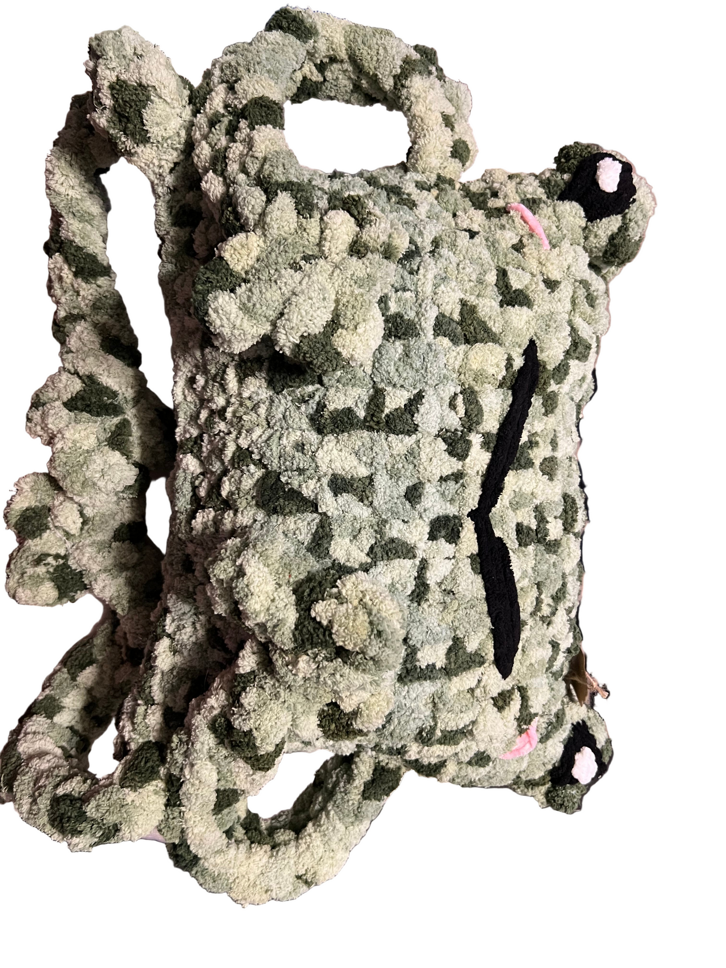 Crochet Leggy Frog Pillow