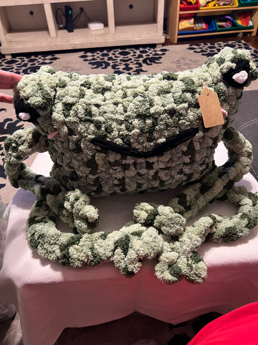 Crochet Leggy Frog Pillow