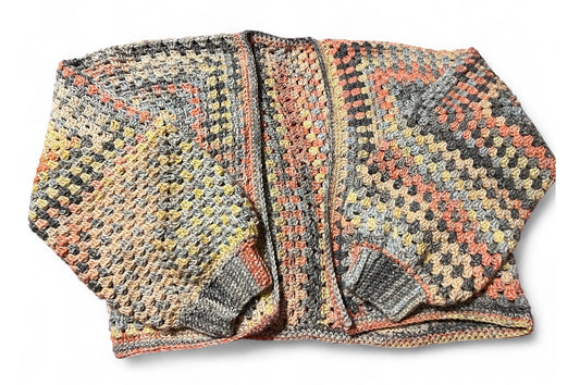 Hexagon Cardigan- Color is City Beat