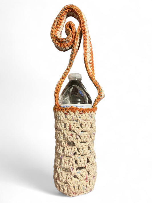 Water bottle holder with strap